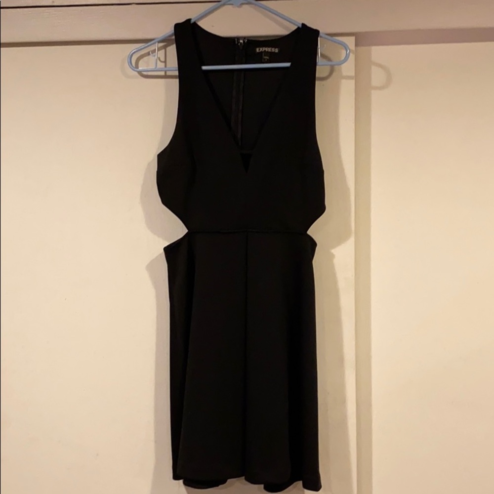 Express black cutout dress